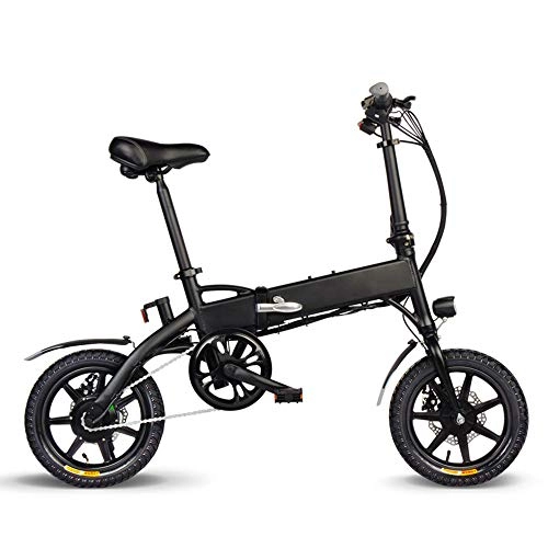 Elektrofahrräder : XINRISHENG Folding Elektro-Moped-Fahrrad, DREI Riding Mode tragbares elektrisches Fahrrad, 14 Zoll 250W Motor 25Km / H Adult Elektro-Fahrrad, Schwarz