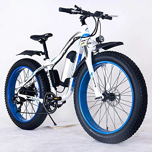 Elektrofahrräder : Xinxie1 Elektro-Mountainbike, 26 Zoll E-Bike mit extrem Leichter Magnesiumlegierung 6 Speichen integriertem Rad, Premium Full-Suspension und 21 Speed ​​Gear