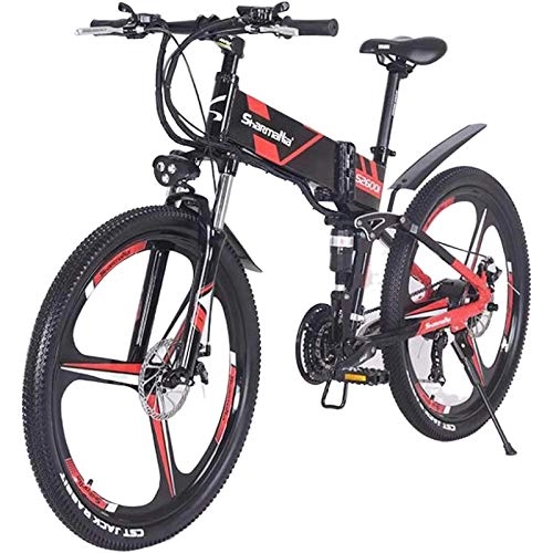 Elektrofahrräder : XXCY 500 watt / 350 watt Elektrische Mountainbike 12, 8ah ebike Klapp MTB Fahrrad Shimano 21 geschwindigkeiten Zwei batterien (black01)