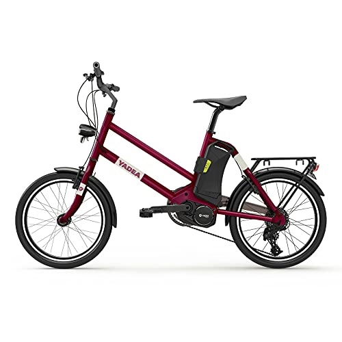 Elektrofahrräder : YADEA 20 Zoll Elektrofahrrad E-Bike Fahrrad Damen Elektro-Citybike mit Heckscheinwerfer Heckleuchte Alu Pedelec Urban Ebike 250-W-Mittelmotor Rot