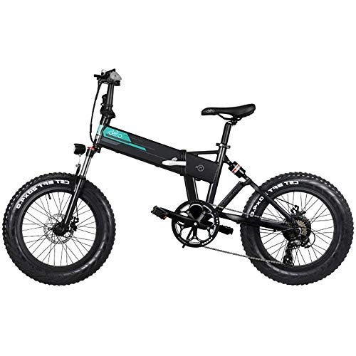 Elektrofahrräder : YDBET Elektro-Mountainbike, Folding E-Bike 250W Motor 12.5Ah Lithium-Batterie 3 Modus LCD-Display & 20" Räder Herren Berg E-Bike, Schwarz