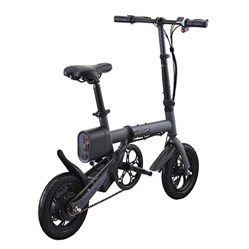 Elektrofahrräder : Ydshyth Folding Elektro-Bike Für Erwachsene, 12" 250W Aluminiumlegierung-Fahrrad Abnehmbare 36V / 5.2Ah Lithium-Ionen-Akku Mit 3 Riding Modes, Schwarz