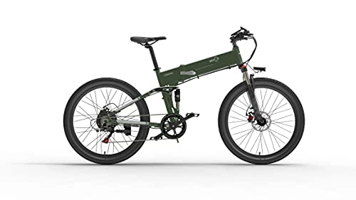 Elektrofahrräder : yeacher X500PRO 26-Zoll E-Bike, faltbares elektrisches Fahrrad, tragbares Mountainbike, 48 V, 10, 4 Ah, 500 W, 30 km Laufleistung Militärgrün