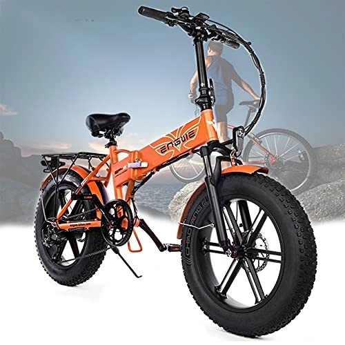 Elektrofahrräder : YI'HUI 20 Zoll City E-Bike Elektrofahrrad E Bike Pedelec Klappbar für Herren und Damen Faltbares Pedelec Elektrofahrrad mit 12.8Ah Lithium-Akku 750W Motor Shimano 7-Gang, LED-Beleuchtung, Orange