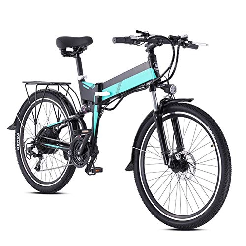 Elektrofahrräder : Ylight Elektrisches Mountainbike Mit 500W Brstenlosen Motor, 48V12.8AH Lithium Batterie Und 26Inch Fetter Reifen, Blau