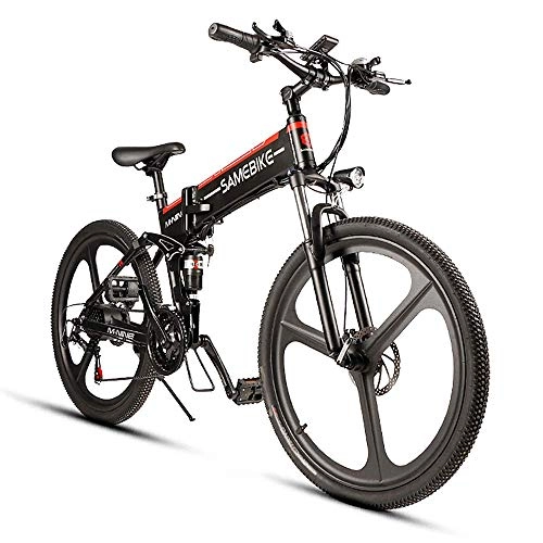 Elektrofahrräder : YOUSR 26-Zoll-Folding Electric Bike Power-Assist-elektrisches Fahrrad E-Bike Conjoined Rim Scooter 48V 350W Motor