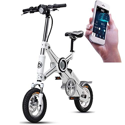 Elektrofahrräder : YOVYO Faltbares E-Bike Für Erwachsene 36V 250W Tragbar Intelligent E-Bike Klapprad Für Männer Und Frauen, Intelligente LED-Scheinwerfer, Bluetooth-Verbindung, Fernbedienung, 120 Kg Lager