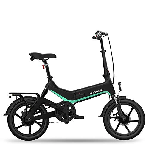 Elektrofahrräder : YPYJ 16-Zoll-Falten Elektro-Fahrrad Kleine Männer Und Frauen Batterie Auto-Lithium-Batterie Elektro-Auto-Assistierte, Schwarz