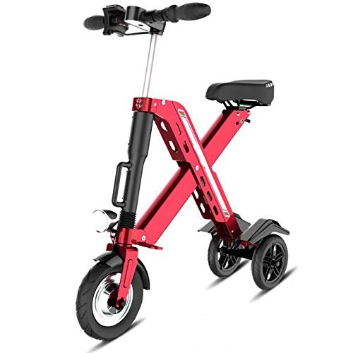 Elektrofahrräder : YPYJ Erwachsene Folding Electric Bike Mini Folding Elektro-Auto-Fahrrad-Aluminium-Legierung Rahmen Lithium-Batterie Fahrrad Im Freien Abenteuer Für Erwachsene, Rot