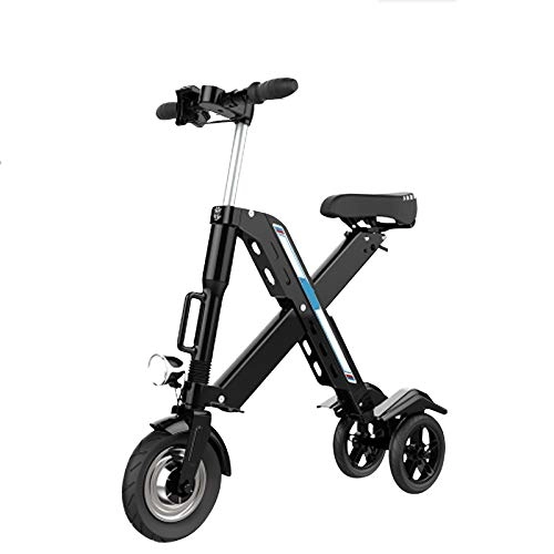 Elektrofahrräder : YPYJ Erwachsene Folding Electric Bike Mini Folding Elektro-Auto-Fahrrad-Aluminium-Legierung Rahmen Lithium-Batterie Fahrrad Im Freien Abenteuer Für Erwachsene, Schwarz