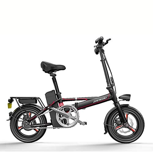 Elektrofahrräder : YPYJ Folding Elektro-Auto-Fahrrad Erwachsene Männer Und Frauen Kleine Roller Minibatterie Auto Mit 48V 26Ah Lithium-Batterie, Schwarz