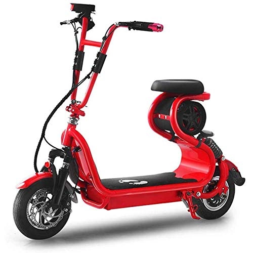 Elektrofahrräder : YPYJ Variable Speed ​​Kleine Tragbare Ultra Light Folding Electric Bike Doppelscheibenbremse 350W Powerful Ebike Höchstgeschwindigkeit 25 Km / H Bereich Für Männer Und Frauen, Rot