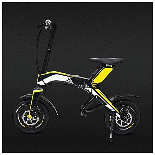 Elektrofahrräder : YYD Faltendes elektrisches Fahrrad intelligentes tragbares Stadtmotorrad Bluetooth elektrischen Fahrrades, Yellow