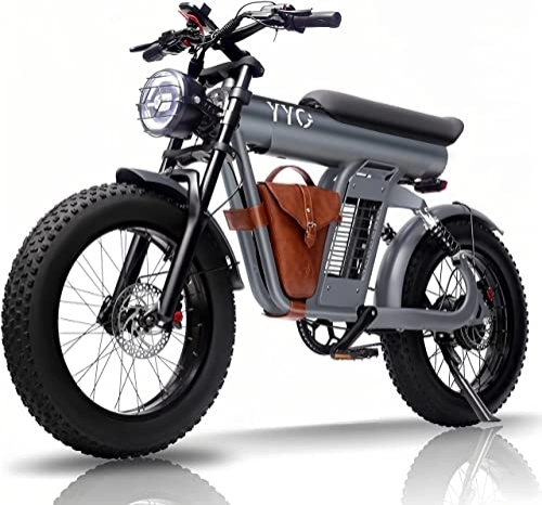 Elektrofahrräder : YYG E Bike Elektrofahrrad 20 Zoll Ebike 500W 20km / h, entfernbare Batterie 48V / 20Ah, Fetter Reifen Pendler elektrisches Fahrrad, Dual Suspension Motorräder Schwarz
