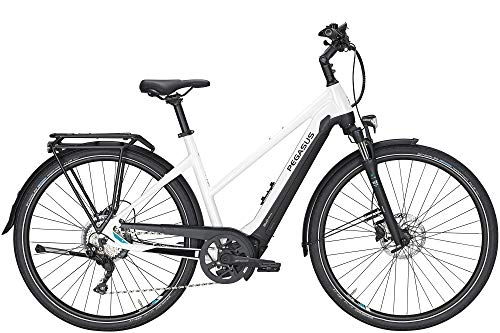 Elektrofahrräder : ZEG Pegasus Premio Evo 10 Lite Damen Trapez E-Bike 2020, Rahmenhöhe:55 cm, Farbe:weiß, Kapazität Akku:625 Wh