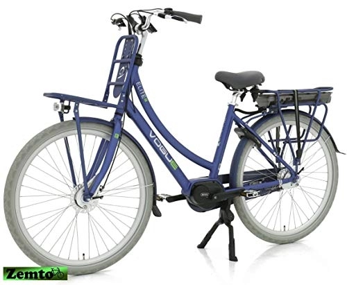 Elektrofahrräder : Zemto Elektrofahrrad Elite Plus 7 Gang Mittelmotor Jeansblau 50 cm