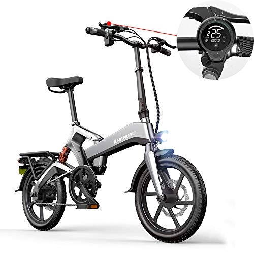 Elektrofahrräder : ZHAOSHOP E-Bike Elektrofahrrad 16 Zoll Elektrofahrräder mit Lithium-Akku (400W, 48V, 10Ah) Elektro Fahrrad für Herren und Damen