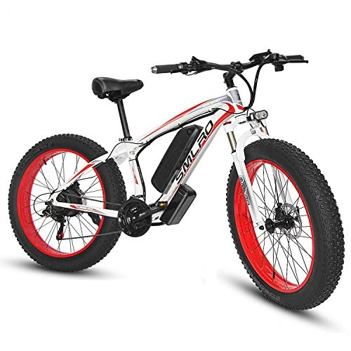 Elektrofahrräder : ZHAOSHOP Ebikes Elektrofahrräder, 26'' Damen E Bike Fettreifen Mountainbike Scheibenbremse Elektrisches Fahrrad 48V 13Ah 750Wh Akku