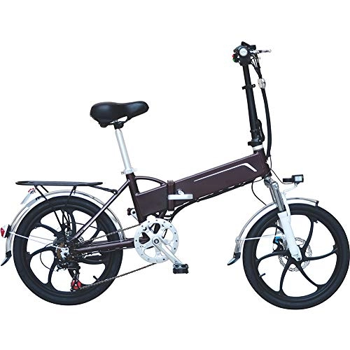 Elektrofahrräder : ZHIFENGLIU Erwachsenen-Vollaluminium-Klapp-Elektrofahrrad, 48V8ah250w Lithiumbatterie Ultraleichte Aluminiumlegierung Vordere Und Hintere Scheibenbremsen Citybike