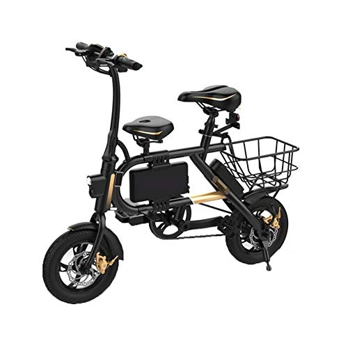 Elektrofahrräder : ZHIFENGLIU Folding Batterie Auto, 36V12 Zoll wasserdichte Mini Roller, einfach fr Mnner und Frauen zur Arbeit zu tragen, Child seat