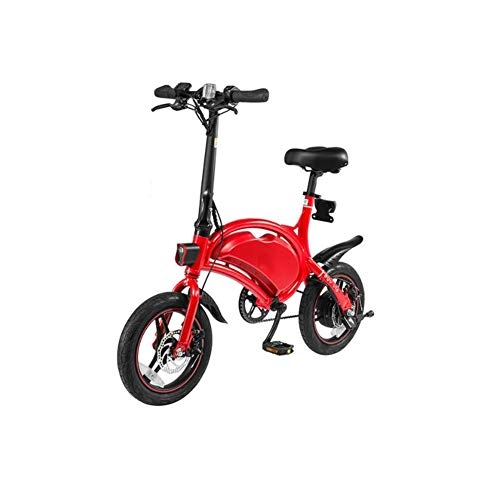 Elektrofahrräder : ZHIFENGLIU Klapprad, 16-Zoll-Dreifarben Erwachsenes Elektrisches Fahrrad, Ladegeschwindigkeit des Fahrrads Ist 4-6 Stunden, Rot