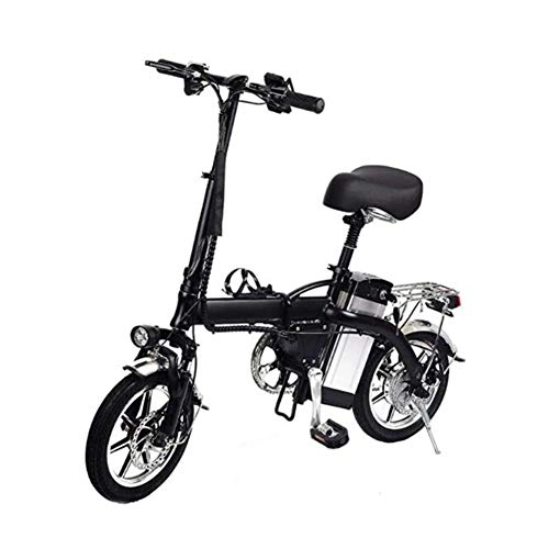 Elektrofahrräder : ZHIFENGLIU Klapprad, 48V350W14 Zoll Erwachsene Minibatterie Auto, Fahrradgeschwindigkeit 20 Km / H