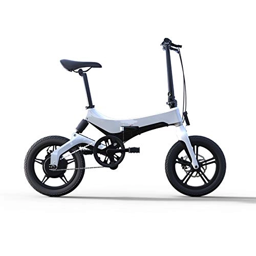 Elektrofahrräder : ZHXH 16Inch Elektrisches Fahrrad 36V250W Motor Mini Falte Stadt Ultraleichte Lithium-Batterie, 03