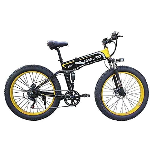 Elektrofahrräder : ZOSUO City Bike E-Bike 26 Zoll E-Bike Trekking Für Herren Pedelec Mountainbike 48V10AH Batterie / Shimano 7-Gang-Getriebe / Höchstgeschwindigkeit 30Km / H / Kilometerstand Aufladen Bis Zu 35-40Km, Gelb