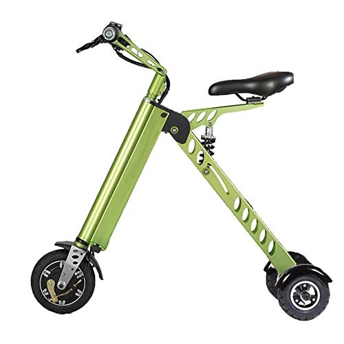 Elektrofahrräder : Zusammenklappbares Elektroauto Bruttogewicht 13 kg, Hchstgeschwindigkeit 20 km / h, elektrisches Fahrrad for Erwachsene (Color : Green)