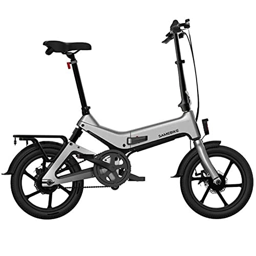Elektrofahrräder : ZWHDS Faltbares elektrisches Fahrrad - E-Bike 21 Geschwindigkeit Elektrische Fahrrad 36V 250W Falten Lithium Batterie Elektrische Fahrrad (Color : Silver)