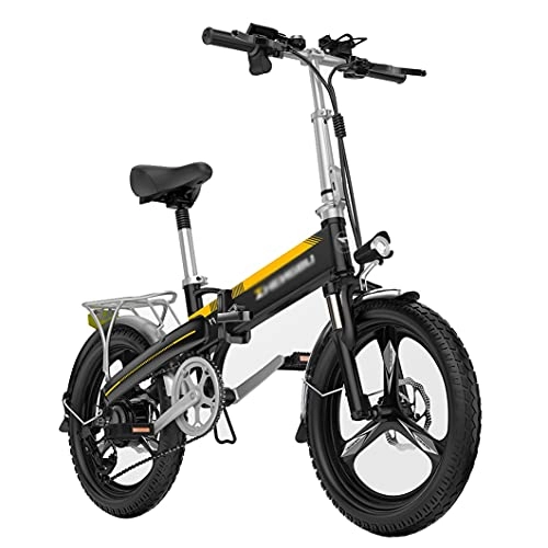 Elektrofahrräder : ZXQZ Faltbare Elektrofahrräder 20" - 12, 4 MPH & 18, 6 Meilen Reichweite - Leichtes Pendler-E-Bike