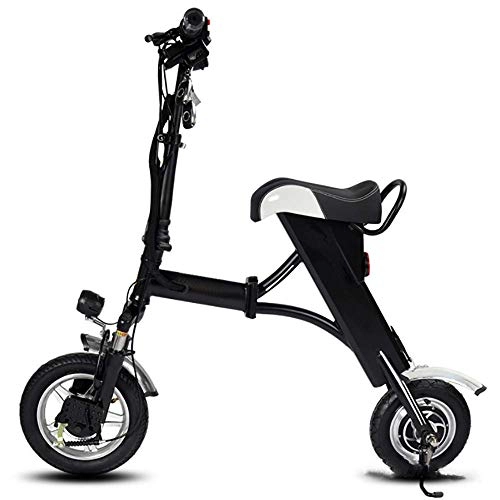 Elektrofahrräder : ZXWNB Mini Faltbares Ultraleichtes Elektrofahrrad Tragbares Transportmittel Für Erwachsene Elektrofahrrad Eltern-Kind-Fahrrad Lithiumbatterie 30 Km, Schwarz, B