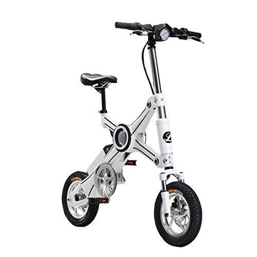 Elektrofahrräder : ZY Faltendes Elektrisches Fahrrad Moped Mini Single and Parent Car, White City Personal Edition-OneSize
