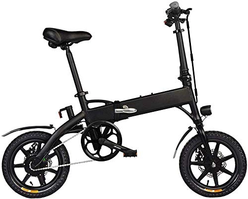 Elektrofahrräder : ZYQ Elektrische Fahrrad-Lithium-Batterie Folding Elektro-Fahrrad Mini Scooter, 10.4Ah Erwachsene Leicht, Sicher Adjustable Portable Für Radfahren Electric Vehicle, Schwarz