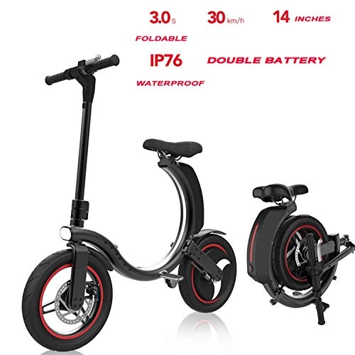 Elektrofahrräder : ZYT FFalten Elektrisches Fahrrad, 450W Mini Fahrrad mit max Geschwindigkeit bis zu 32 km / h, Leichtes elektrisches Fahrrad Roller mit Scheinwerfer & Dual Scheibenbremse