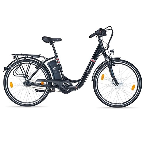 Elektrofahrräder : Zündapp E-Bike Alu-City Green 3.0 | 26" | Packtasche | 2. Akku | Anfahrhilfe | 250W Vorderradmotor | Elektrofahrrad | 7-Gang Schimano Nexus Nabenschaltung | Samsung Side-Click Lithium-Ionen-Akku