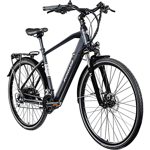 Elektrofahrräder : Zündapp Z810 Herren E-Bike Trekkingrad Pedelec E-Trekkingrad Fahrrad Trekking Bike StVZO (schwarz, 52 cm)