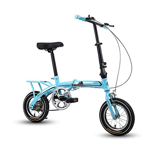 Falträder : 12 Zoll Klappfahrräder Für Männer Und Frauen Kinder Anti-Skid Mountain Bike - Wear-Resistant Anti-Skid Faltbare, Blau