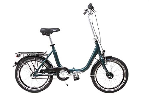 Falträder : 20 Zoll Alu Klapp Fahrrad Faltrad Folding Bike Shimano 3 Gang Nabendynamo blau grün B-Ware