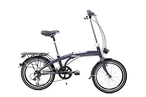 Falträder : 20 Zoll Alu Klapp Fahrrad Faltrad Folding Bike Shimano 7 Gang GRAU BLAU