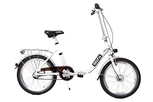 Falträder : 20 Zoll Alu Klapp Fahrrad Klapprad Folding Bike Shimano 3 Gang Nabendynamo Weiss