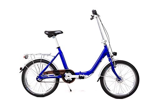 Falträder : 20 Zoll Alu Klapp Rad Falt Fahrrad Folding Bike Shimano 7 Gang Nabendynamo Blau