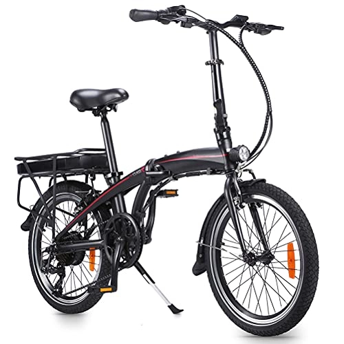 Falträder : 20 Zoll Faltrad Klapprad E-Bike, für Männer und Frauen, aluminiumlegierung Ultraleicht klappfahrrad, 7 Gang Klappräder, DASS die maximale Gewichtskapazität 120 kg beträgt