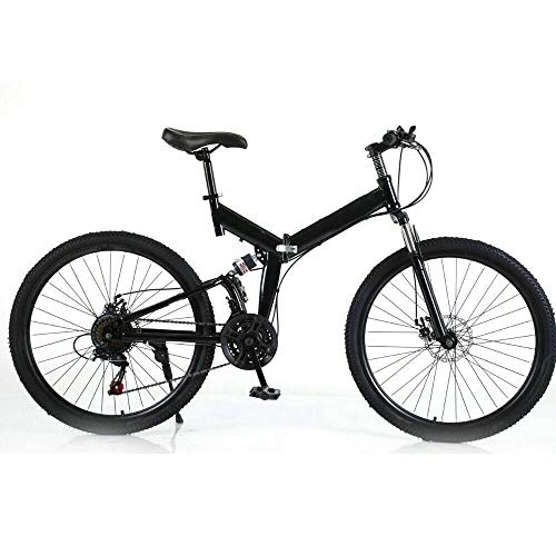 Falträder : 26" Mountainbike Faltbarer Rahmen aus Kohlenstoffstahl mit Vollfederung MTB