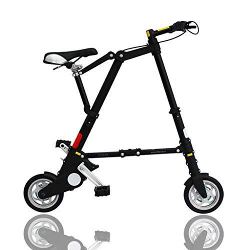 Falträder : AB folding bike Mini-Klapprad Aluminium-Klapprad - Schwarze Version - geeignet für Personen über 1.65