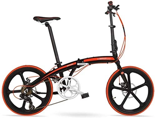 Falträder : AJH Falträder Folding Fahrrad 20 Zoll Ultra Light Aluminium-Legierung Verschiebung beweglicher Männer und Frauen Fahrradstudenten Freizeit-Licht-Fahrrad EIN Rad