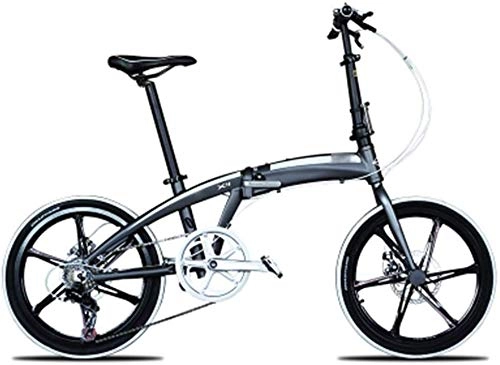 Falträder : AJH Falträder Folding Fahrrad Ultra Light beweglicher Aluminiumlegierung-Fahrrad-Variable Speed ​​männliche und weibliche Erwachsene Fahrrad im Freien Reiten Fitness-Fahrrad