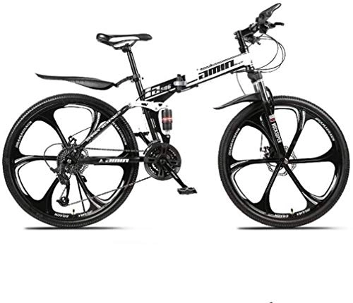 Falträder : Aoyo Leichte Aluminiumrahmen Mountainbike Falträder, 26in 21-Gang-Doppelscheibenbremse Fully Gleitschutz, Federgabel,