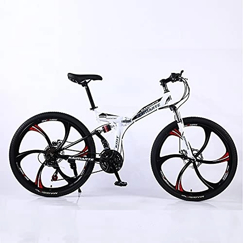 Falträder : ASPZQ Faltendes Mountainbike, Dual-Scheibenbremse Komfortables Mobile Tragbare Kompakte Leichte Faltbare Faltfahrräder Erwachsener Student Leichte Bike, B, 24 inch 27 Speed