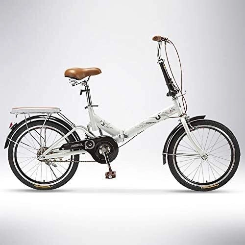 Falträder : AXWT Bicycle 20-Zoll-Rad-Scooter Erwachsener Ultra bewegliches Fahrrad Damen Kleine Mini Folding Fahrrad hohe elastische Stoßdämpfer High Carbon Stahl Statische Farbe Klapprahmen